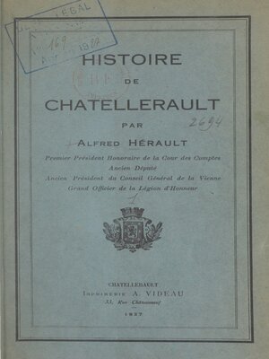 cover image of Histoire de Châtellerault